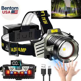 01 744110851441 Rechargeable Headlamp 3500 Lm Super Bright Head Lamp 9 Mode Motion Sensor Di