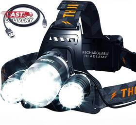 1 Year Manufacturer. 313055643628 Tdc Head Lamp Led Rechargeable Super Bright - Usb-c Headlamp For Adults L