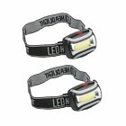108034 Eeekit Battery Operated Cob Head Light Led Headlamp 715444502644