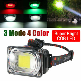 150000lm Cob Work Led Headlamp Rechargeable Head Light Flashlight Torch Lamp New