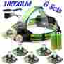 18000lm 18000 Lumens Headlamp Skywolfeye 6 Set 3x Cree Rechargeable Led Zoom Head Light Battery Charger 602815177252