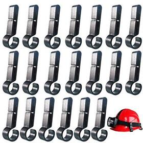 20 Pcs Helmet Clips For Headlamp Hook Hard Hat Light Clip Heavy
