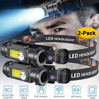 Wb8wyzda2za1g 2pcs Usb Rechargeable Waterproof Led Headlamp Headlight Head Light Flashlight