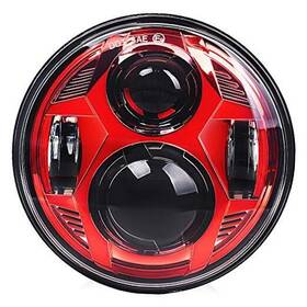 4wd Fans 4wd-148 5.75 Inch Led Motorcycle Headlight Assembly With Spider Pattern Projector Red
