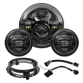 4x4flstc 4x4flstc-770hd 7 Inch Led Motorcycle Headlight 4.5 Fog Passing Light Kit Ring For Touri