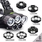 726084905658 Headlamp Flashlight Rechargeable Waterproof Camping Hard Hat Head