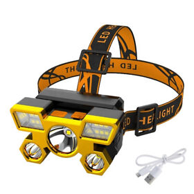 750000lm Led Cob Headlamp Rechargeable Head Light Flashlight Torch Lamp 4 Modes