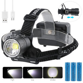 99000lm Super Bright Headlamp Head Torch Lamp Light Rechargeable Headlight Work
