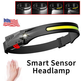 99000lm Waterproof Cob Led Head Torch Headlight Headlamp Light Lamp Flashlight