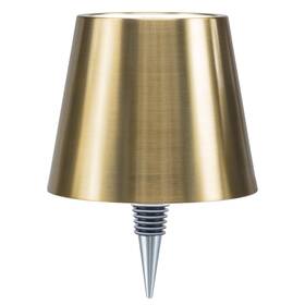 Abbott Collection 063713535382 Cordless Rechargeable Led Bottle Stopper Lamp/light Gold