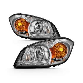 Ac-h-j-cob05-oe-l Acanii R Headlights - Fit For 2005-2010 Chevy Cobalt And Pontiac G5 Chrome Oe Style