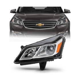 Ac-h-j-ctra13-oe-l Acanii Headlight Fit For 2013-2017 Chevy Traverse Chrome Housing Left Side
