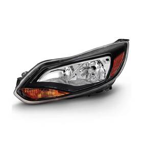 Ac-h-j-ffoc12-bk-l Acanii Headlight For 2012-2014 Ford Focus Halogen - Oe Style Black Trim Driver Side