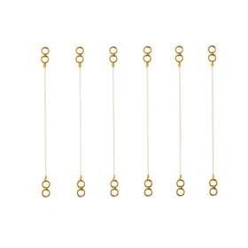 Er1024d1pk6g Accessher Prt Gold Plated Invisible Transparent Stretchable Flexible And Adjustab