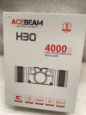 Acebeam H30-red-green-5000k H30 Led Rechargeable Headlamp 4000 Lumens - 5000k