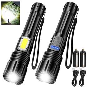 T022 Adampark Rechargeable Led Flashlights 8000 High Lumens Super Bright Tactical Flas