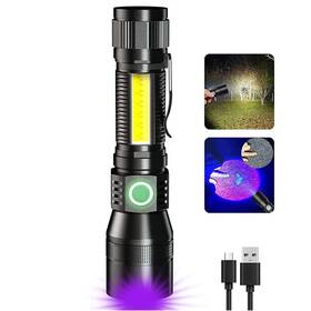Adamstar 798789643456 Uv Flashlight Black Light 3-in-1 Magnetic Rechargeable High Lume