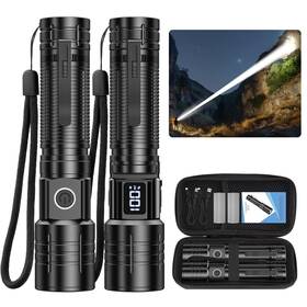 K2312 Adamstar Tactical High Lumens Flashlights Led Rechargeable 20000lm Super Bright Flash
