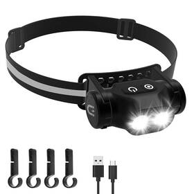 Rb-5066 Adamstar Rechargeable Magnetic Led Headlamp Waterproof 4 Modes Bright For Camping