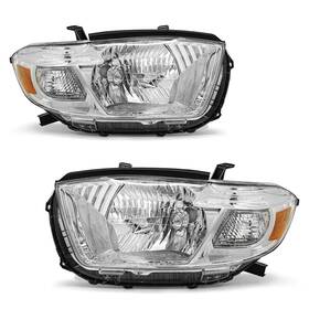 Adcarlights 717363405402 Headlight Compatible With 2008 2009 2010 Toyota Highlander Base Headlamp