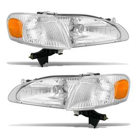 Ad-tcr0098885 Adcarlights Headlight Assembly Compatible With 1998 1999 2000 Toyota Corolla Headlamp Wit