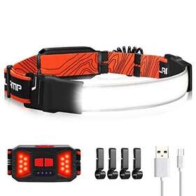 Adelante 973365301430 Led Headlamp Flashlight 1000lm 230widebeam Usb Rechargeable Head Light With Tail