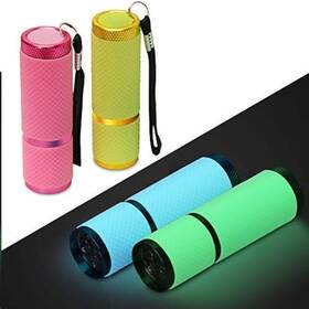 Ahier 673464663278 9 Led Glow In Dark Flashlights 4 Pack Rubber Coated Small