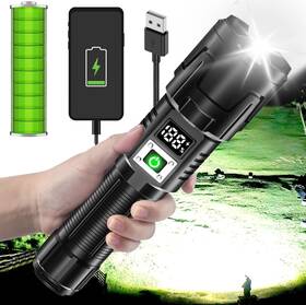 S2301 Aiersen Rechargeable High Lumen Led Flashlight 90 000 Lumens With Zoom 3 Modes Ipx