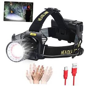 Asdn-1 Aike Headlamp Rechargeable 150000lm Super Bright For Adults With Motion