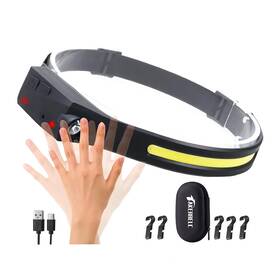 Akerrelc 791974583322 Headlamp Rechargeable Led With Motion Sensor Up To 1200 Lumens And
