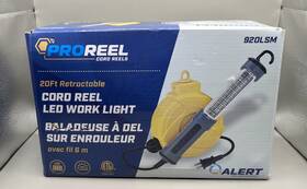 920lzm Alert 920lsm Retractable Cord Reel With 20 Foot Led Work Light Model