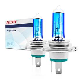 Alkh45502 Alkorey H4 12v 60/55w P43t Car Headlight Bulb 5000k Super White Headlamp High And Low