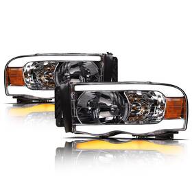 8711774 Alpha Owls Crystal Headlights With Switchback Sequential Led Light Ba
