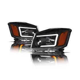 8711873 Alpha Owls Crystal Headlights With Switchback Sequential Led Light Ba