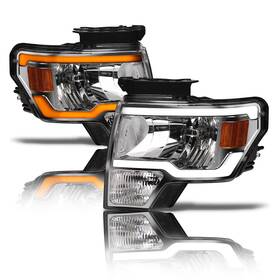8711996 Alpha Owls Crystal Headlights With Switchback Sequential Led Light Ba