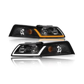 8719749 Alpha Owls Crystal Headlights With Switchback Sequential Led Light Ba