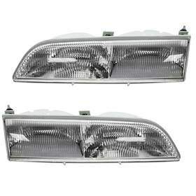 Am-18766764 Am Autoparts Headlight Assembly Set Headlights Driver And Passenger Side Compatible With 198