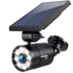 Amaqua 614591921240 Solar Motion Spotlight Outdoor Aluminum Case 9-watt 110w Equ. 1400-lumen Sol