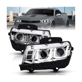 02-az-co14-pcc-u Amerilite 2014-2015 Dual Super Bright Led Bar Projector Chrome Headlight