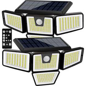 Sl-25d Ameritop Solar Lights Outdoor 2 Pack 300 Led High Brightness Cordless