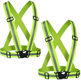 Amprich 743307167648 Reflective Vest Running Gear 2pack Adjustable High Visibility Safety Ves For