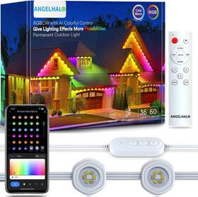 L-po36c1 Angelhalo Permanent Outdoor Lights Pro 50ft With 36 Leds For Daily And Accen