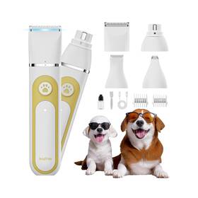 Angfan-pet02 Angfan Dog Clippers Grooming Kit With 4 In 1 Tools Cordless Paw Trimm... Fast Ship