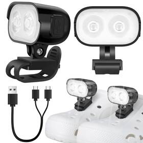 Annbest 737417114340 Headlights For Crocs 2 Pcs Abs Lights Croc Rechargeable - Super Bright
