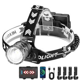 Td2300 Annteneo 100000lm Headlamp Long Beam Super Bright Head Lamp With Red Warning Light T