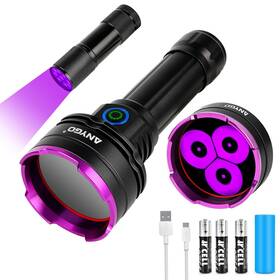 Ag-202-1 Anygo 365 Nm Rechargeable Uv Flashlight With Black Filter 30w High-power Lig