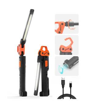 Jf401902-n Anylight Led Work Light 400lm Foldable Mechanic Rechargeable Flashlight With 5