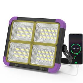 Aodoo 663899921063 10000mah Rechargeable Black Light Solar Work Lights - 10000lm 395nm Uv Led Wo