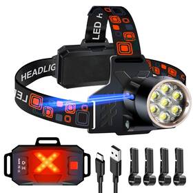 Aoglenic 029082378722 Led Headlamp Rechargeable Super Bright Headlights For Head Motion Sensor He