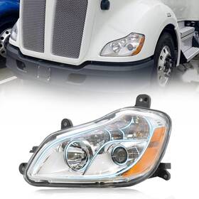 Elff-6850 Aostirmotor Headlight Fit For Kenworth T680 2013-2021 Halogen Headlamp Headl